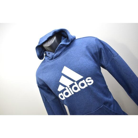 Adidas Hoodie CimaWarm Blue Performance Athletic Mens Size Small - Picture 3 of 9